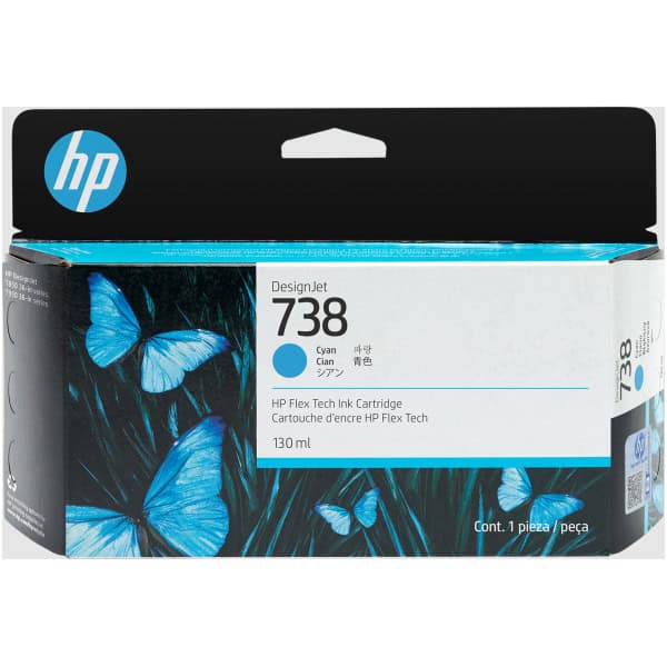 No. 738 HP DesignJet Flex Tech Ink Cartridge Cyan - 130ml